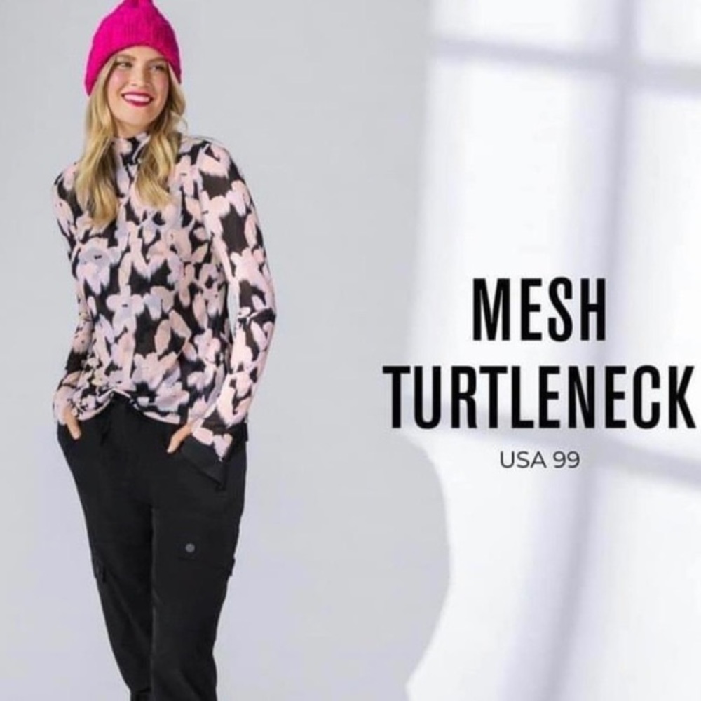 Cabi Mesh Turtleneck Medium #4422